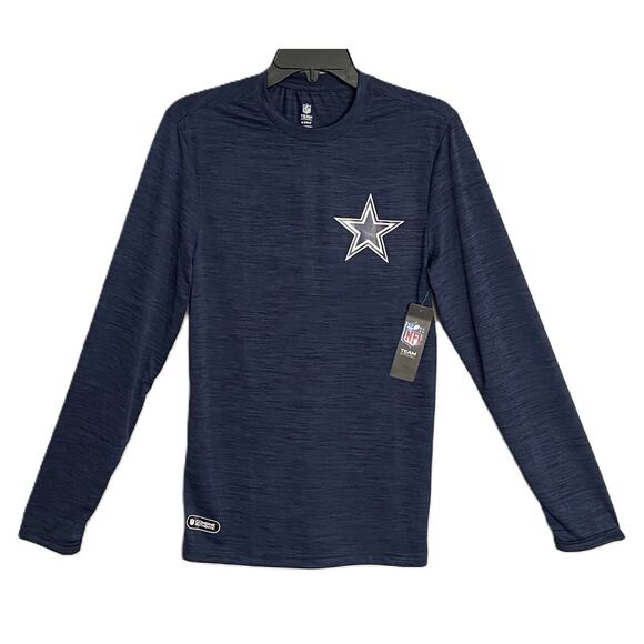 NFL Team Apparel Dallas Cowboys Combine Authentic Men's Small Long Slv Tee NEW - Picture 2 of 14